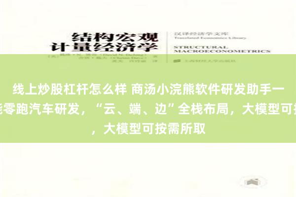 线上炒股杠杆怎么样 商汤小浣熊软件研发助手一体机赋能零跑汽车研发，“云、端、边”全栈布局，大模型可按需所取