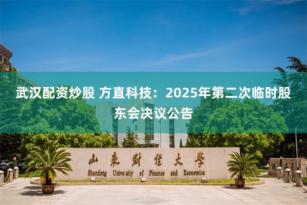 武汉配资炒股 方直科技：2025年第二次临时股东会决议公告
