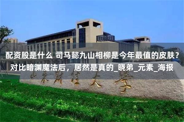 配资股是什么 司马懿九山相柳是今年最值的皮肤？对比暗渊魔法后，居然是真的_晓弟_元素_海报